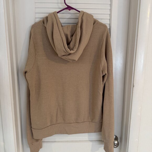 Aviator Nation Tan Hoodie with Rainbow Heart - Picture 4 of 6